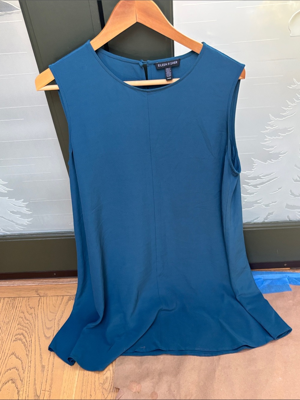 Eileen Fisher Teal Sleeveless Shell Top